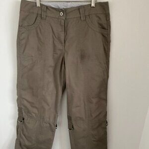 Port Louis Unique Women's/Misses Size 12 Light Army Green Cuffable Pants Cotton
